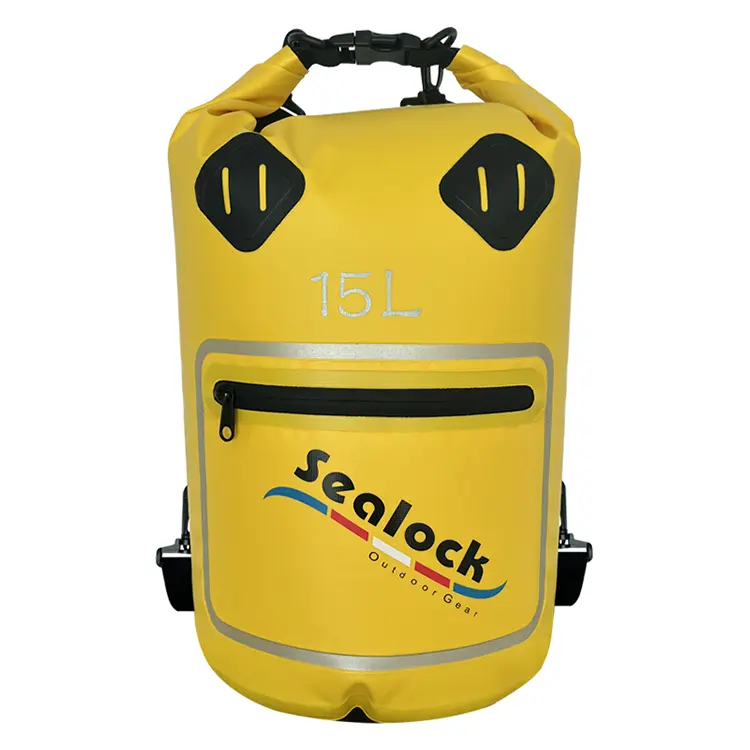 15L/20L IPX7 су өткізбейтін құрғақ сөмке, мөлдір терезесі және құрғақ-ылғалды бөлгіш